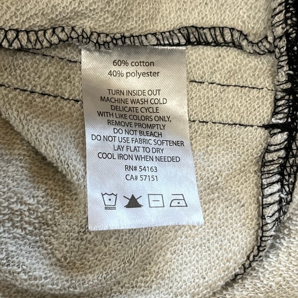 Marc New York Zebra Print Sweatshirt Pullover 3/4 Sleeve Gray Black Animal‎ Top - Picture 10 of 12